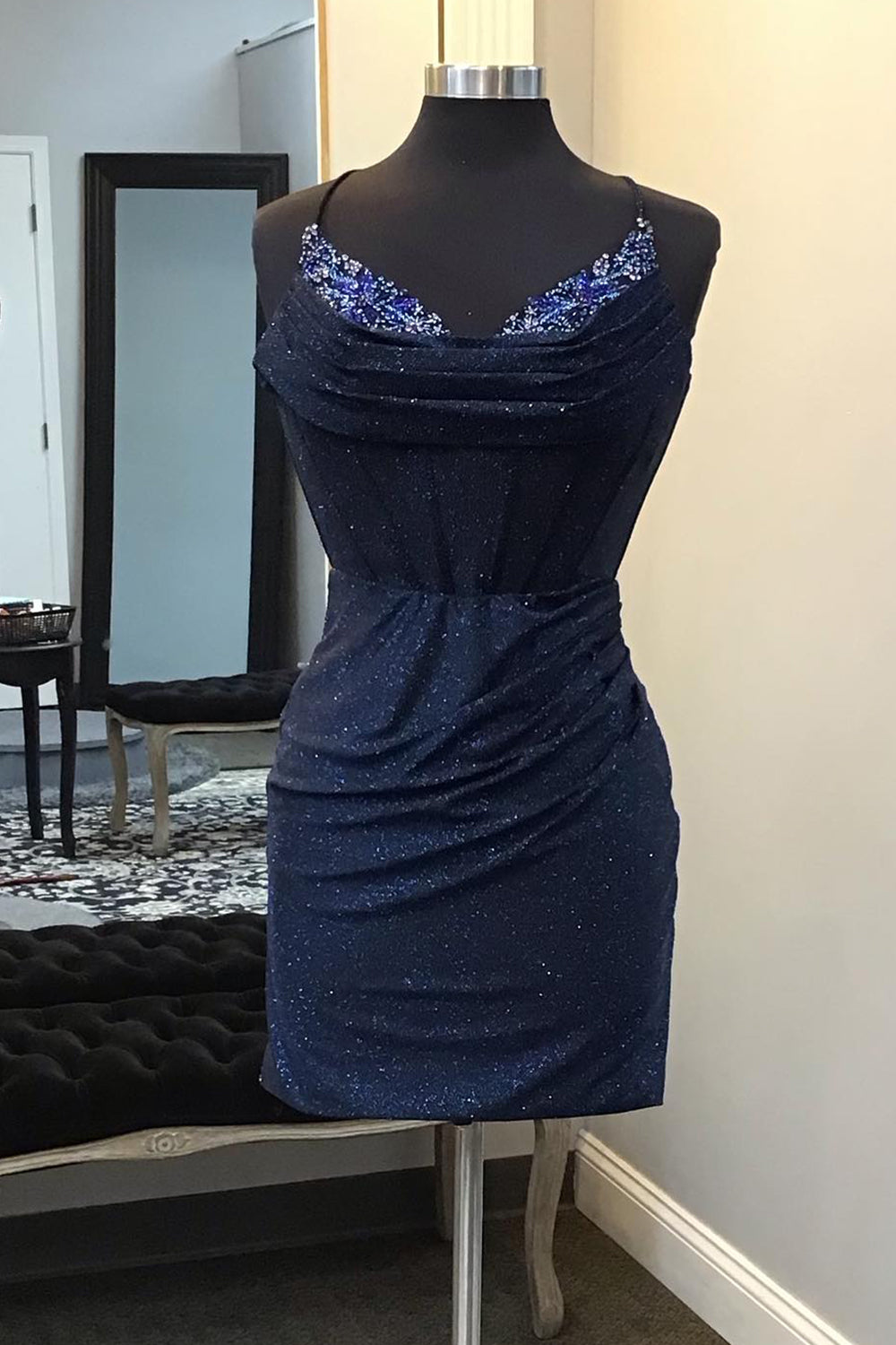Cecily | Vestido de fiesta de jersey con cuentas