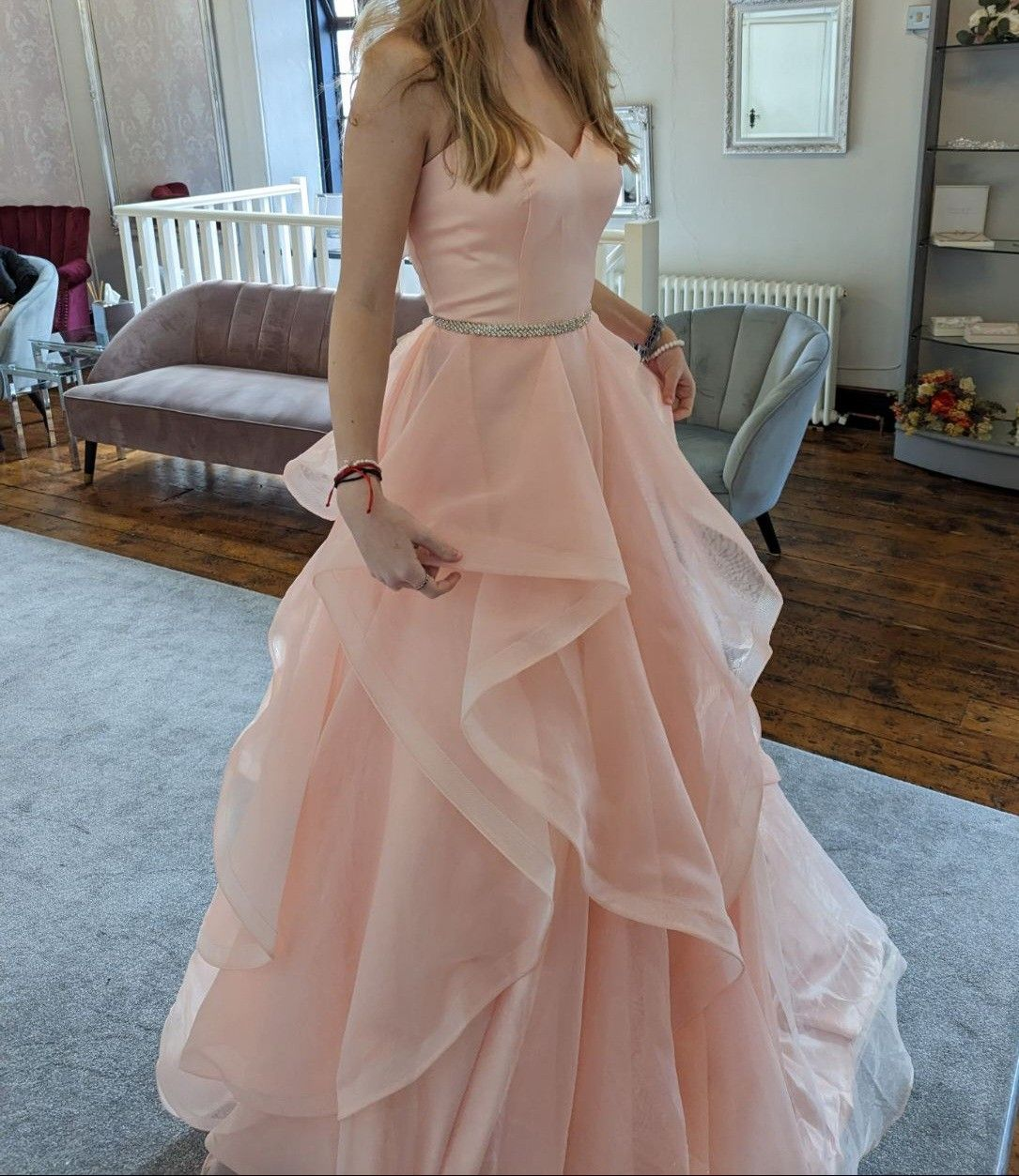 Vestido de fiesta rosa con escote en forma de A y escote corazón, vestido de cumpleaños rosa Y4995