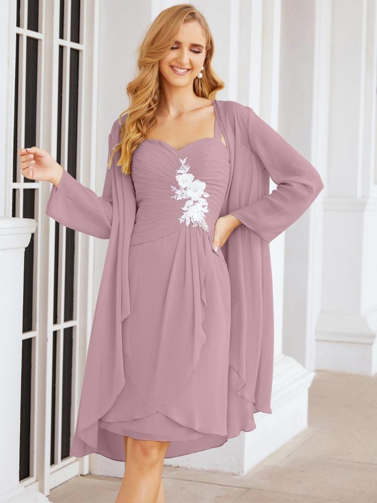 Sunnderly Kleider für die Brautmutter und den Bräutigam, Spitzenapplikationen für Hochzeitsgäste, SY28066