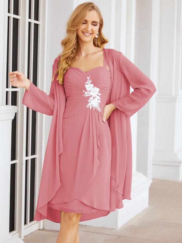 Sunnderly Kleider für die Brautmutter und den Bräutigam, Spitzenapplikationen für Hochzeitsgäste, SY28066