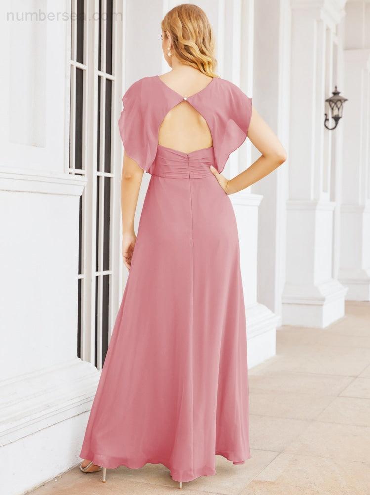 Vestidos de dama de honor Sunnderly con capa, vestido formal de fiesta con espalda descubierta para madre de la novia SY28058