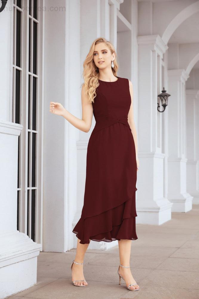 Sunnderly Zweiteiliges A-Linien-Kleid für die Brautmutter, formelles Partykleid, SY28072