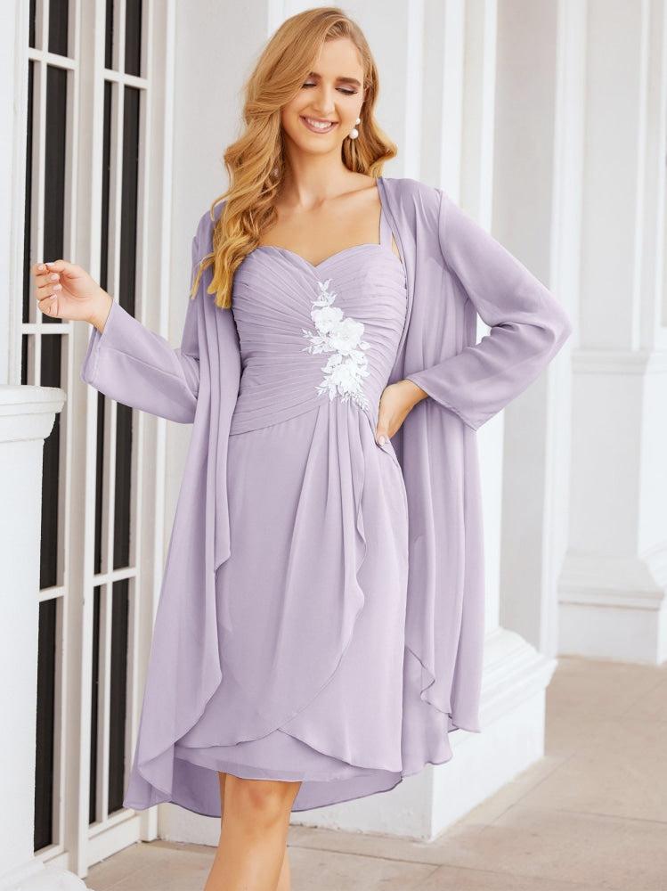 Sunnderly Kleider für die Brautmutter und den Bräutigam, Spitzenapplikationen für Hochzeitsgäste, SY28066