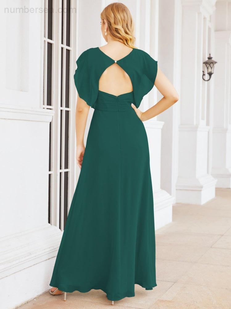 Vestidos de dama de honor Sunnderly con capa, vestido formal de fiesta con espalda descubierta para madre de la novia SY28058