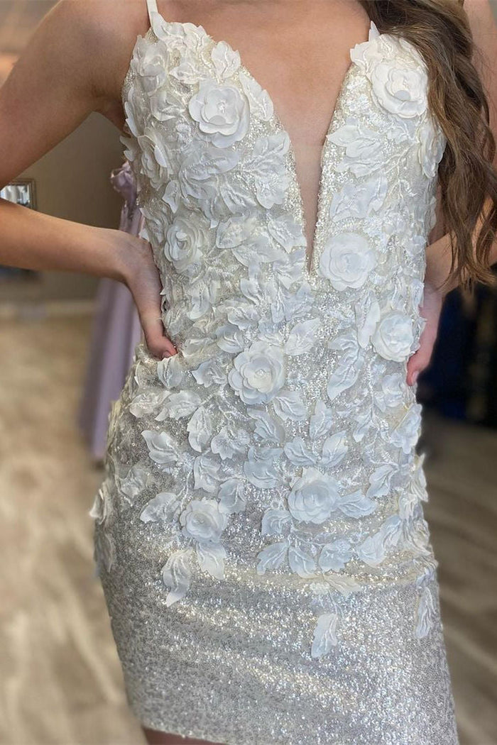 Francesca | Vestido de fiesta ajustado con lentejuelas y espalda descubierta
