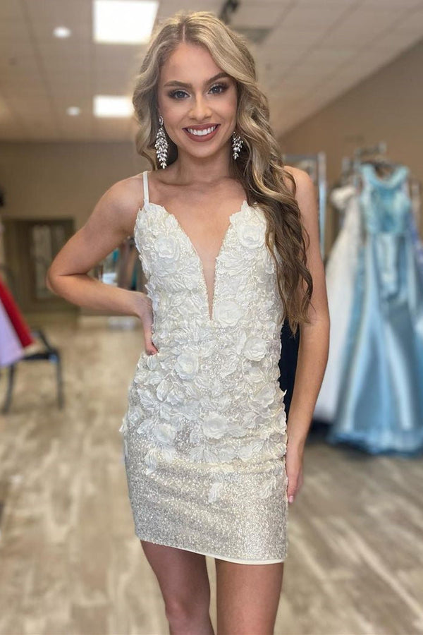 Francesca | Vestido de fiesta ajustado con lentejuelas y espalda descubierta