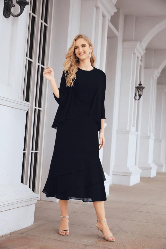 Sunnderly Two-Piece A-line Mother of The Bride Dress Formal Party Gown Dress SY28072