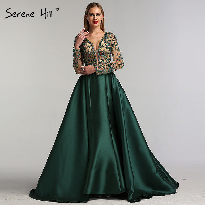 Mermaid Satin Evening Dresses Evening Gowns LA6312
