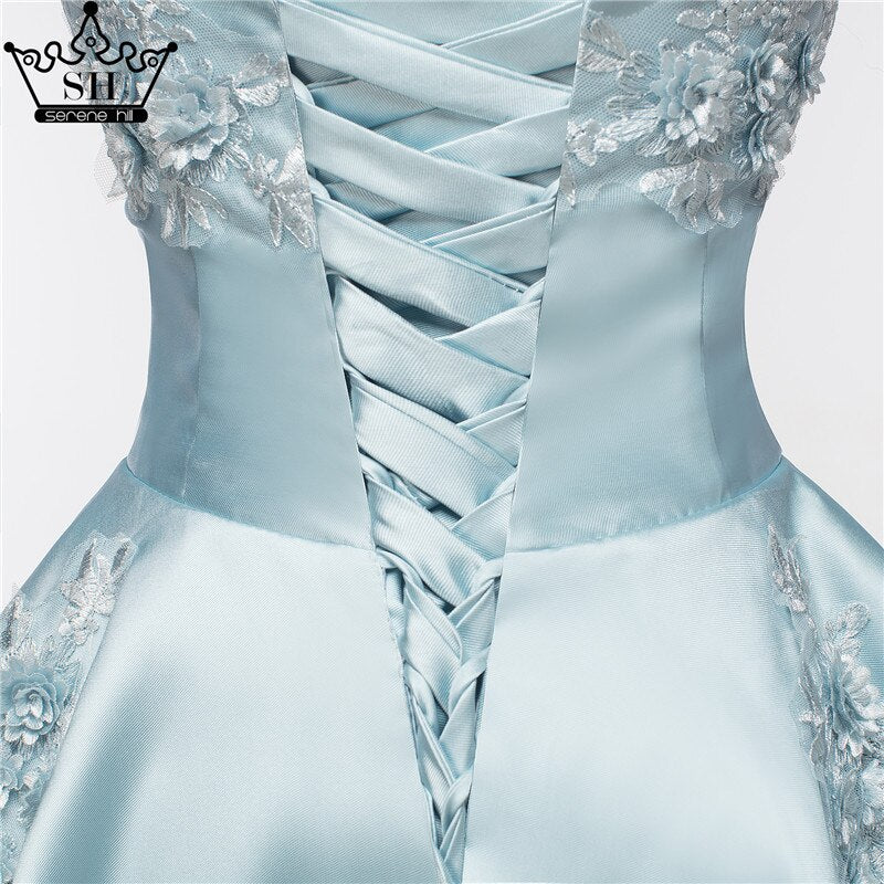 En oferta, sin devolución ni reembolso, los más nuevos vestidos de noche cortos sin tirantes, sexys, con apliques de satén, formales, para fiesta de noche, HA2076