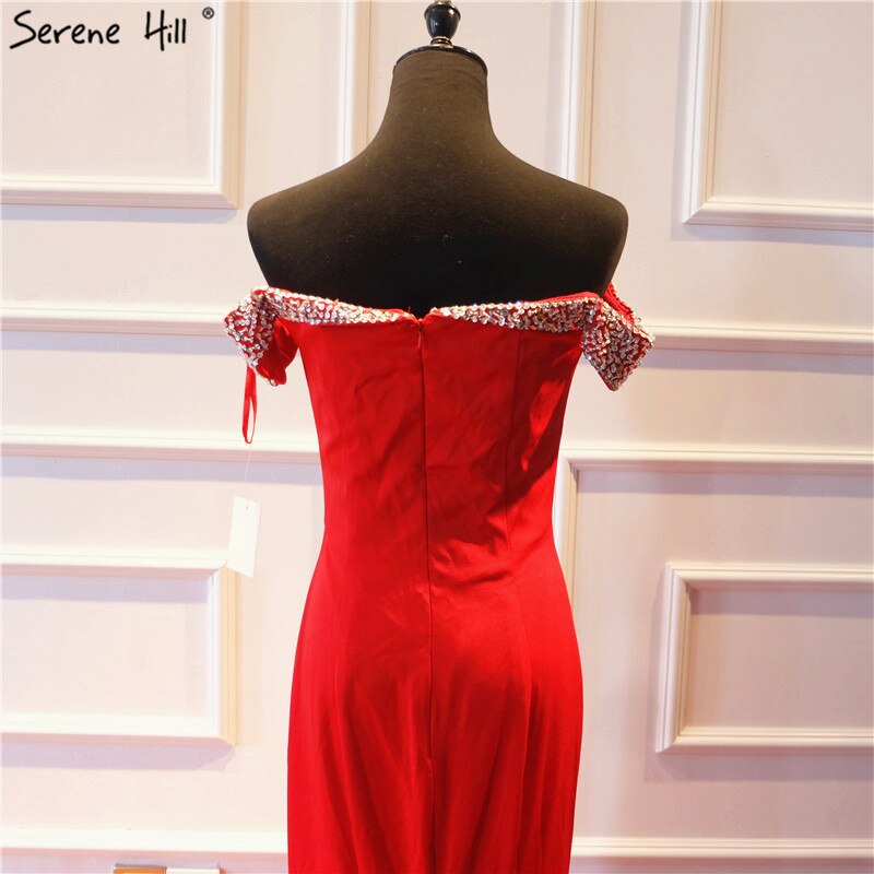 En oferta, sin devolución ni reembolso, 2025, elegante vestido de noche de sirena a la moda, nuevo, con hombros descubiertos, sexy, sencillo, formal, LA6510