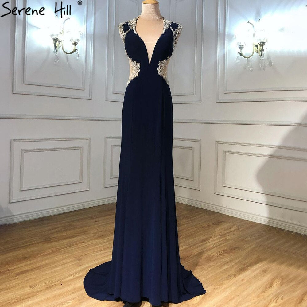 En oferta, sin devolución ni reembolso. Oferta 2025. Vestidos de noche rojos con escote en V profundo, sexys, con cuentas, sin mangas, para novias, vestidos de noche para brindar LA6680.