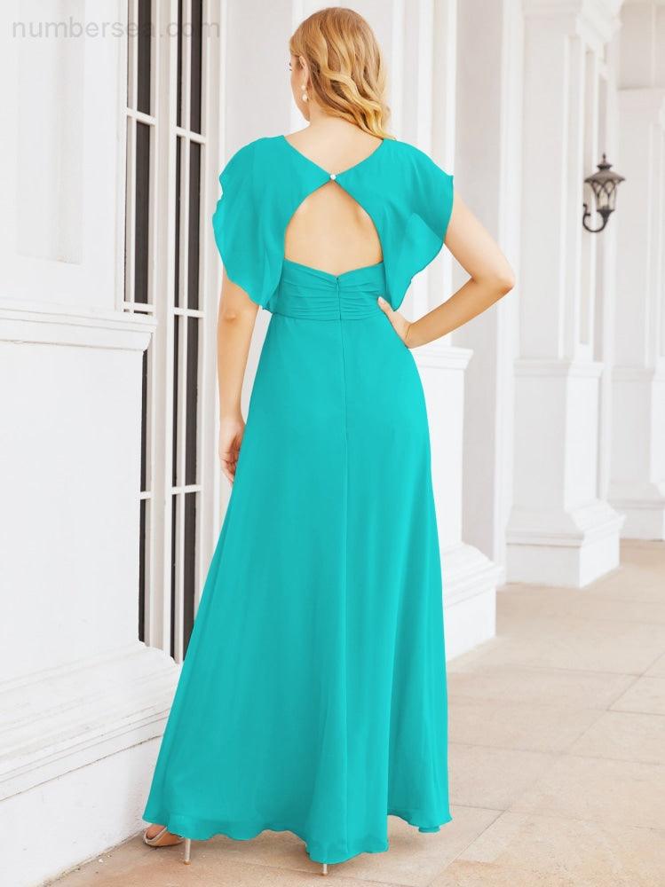 Vestidos de dama de honor Sunnderly con capa, vestido formal de fiesta con espalda descubierta para madre de la novia SY28058