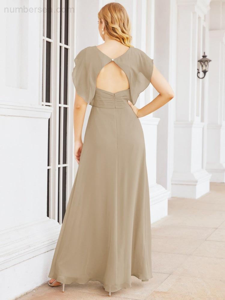 Vestidos de dama de honor Sunnderly con capa, vestido formal de fiesta con espalda descubierta para madre de la novia SY28058