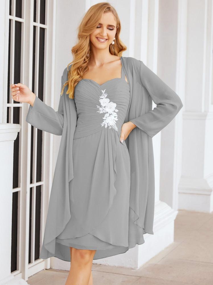 Sunnderly Kleider für die Brautmutter und den Bräutigam, Spitzenapplikationen für Hochzeitsgäste, SY28066