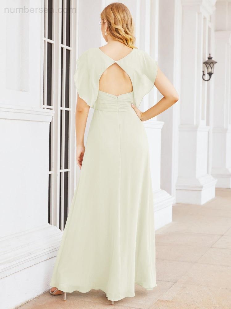 Vestidos de dama de honor Sunnderly con capa, vestido formal de fiesta con espalda descubierta para madre de la novia SY28058