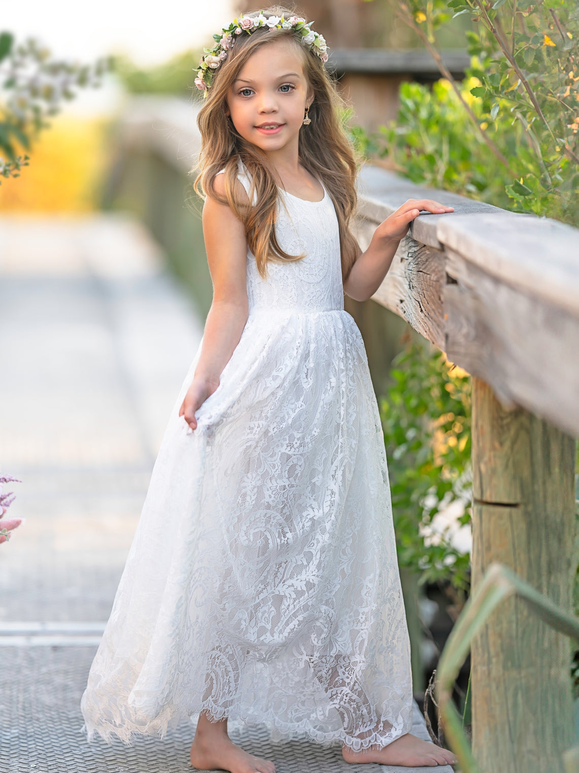 Vestido de fiesta de tul con tutú recto de corte A con espalda de encaje y paisley para niña