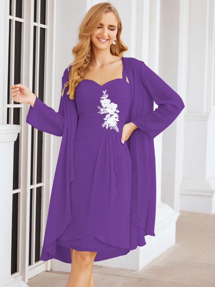 Sunnderly Kleider für die Brautmutter und den Bräutigam, Spitzenapplikationen für Hochzeitsgäste, SY28066