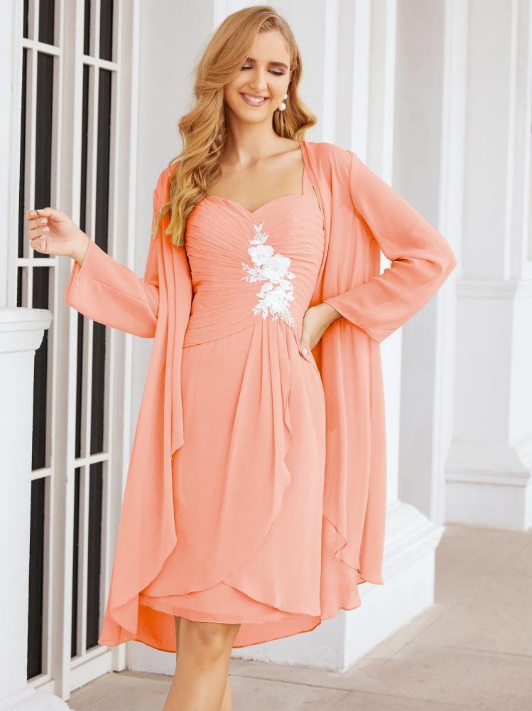 Sunnderly Kleider für die Brautmutter und den Bräutigam, Spitzenapplikationen für Hochzeitsgäste, SY28066