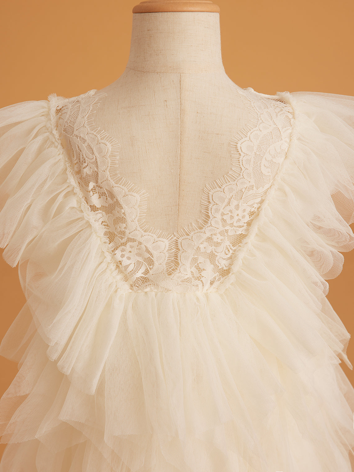 Vestido corto/mini de tul con encaje (2003227815)