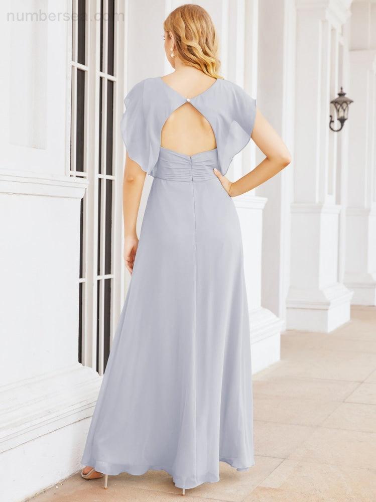 Vestidos de dama de honor Sunnderly con capa, vestido formal de fiesta con espalda descubierta para madre de la novia SY28058