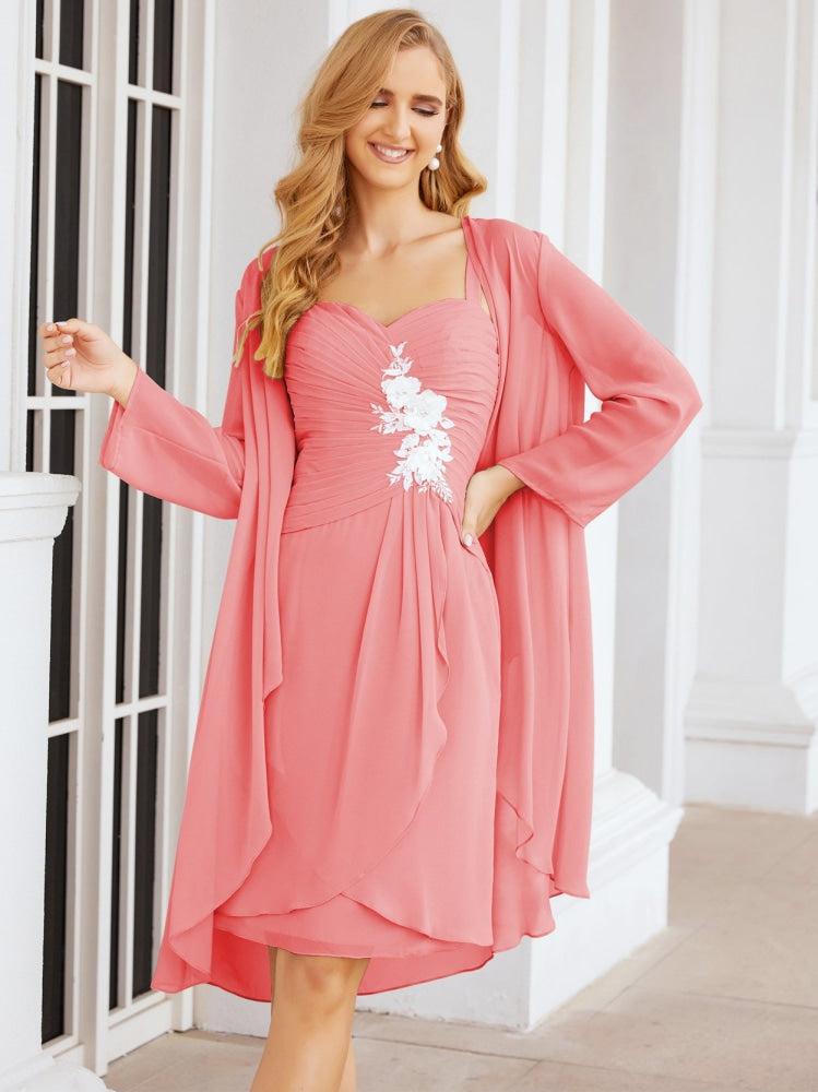 Sunnderly Kleider für die Brautmutter und den Bräutigam, Spitzenapplikationen für Hochzeitsgäste, SY28066