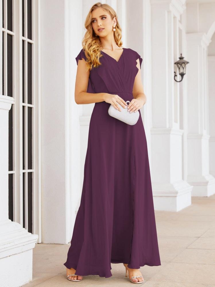 Vestidos de dama de honor Sunnderly con capa, vestido formal de fiesta con espalda descubierta para madre de la novia SY28058