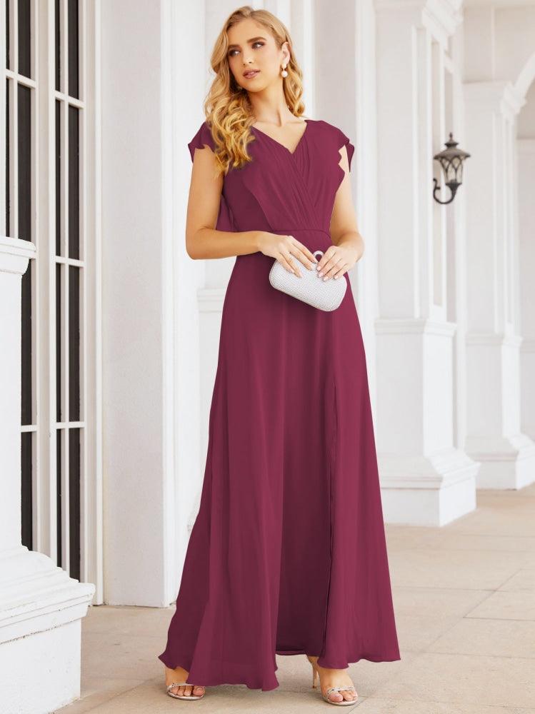 Vestidos de dama de honor Sunnderly con capa, vestido formal de fiesta con espalda descubierta para madre de la novia SY28058