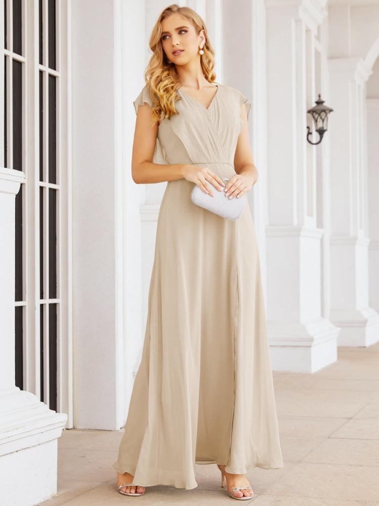 Vestidos de dama de honor Sunnderly con capa, vestido formal de fiesta con espalda descubierta para madre de la novia SY28058