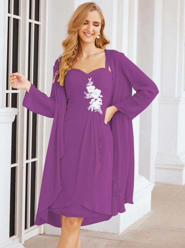 Sunnderly Kleider für die Brautmutter und den Bräutigam, Spitzenapplikationen für Hochzeitsgäste, SY28066