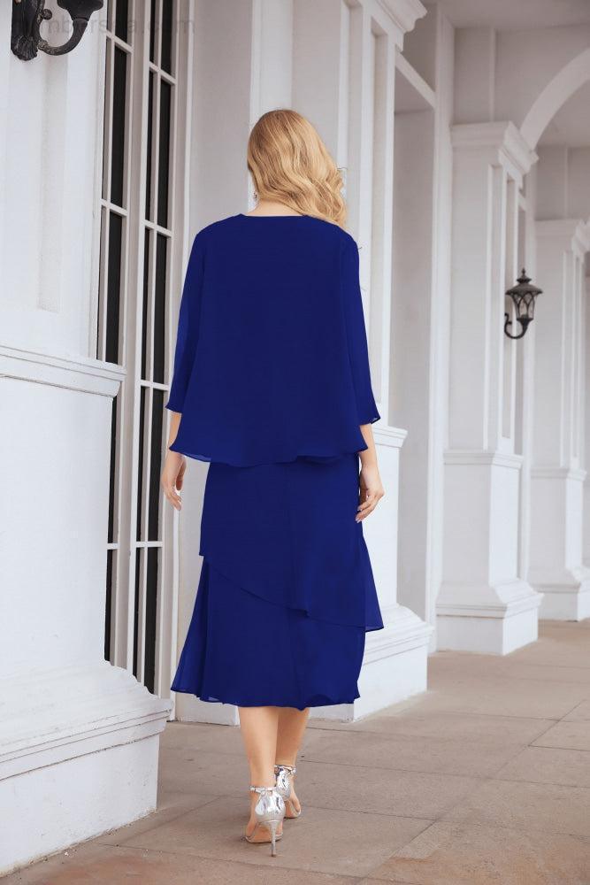 Sunnderly Zweiteiliges A-Linien-Kleid für die Brautmutter, formelles Partykleid, SY28072