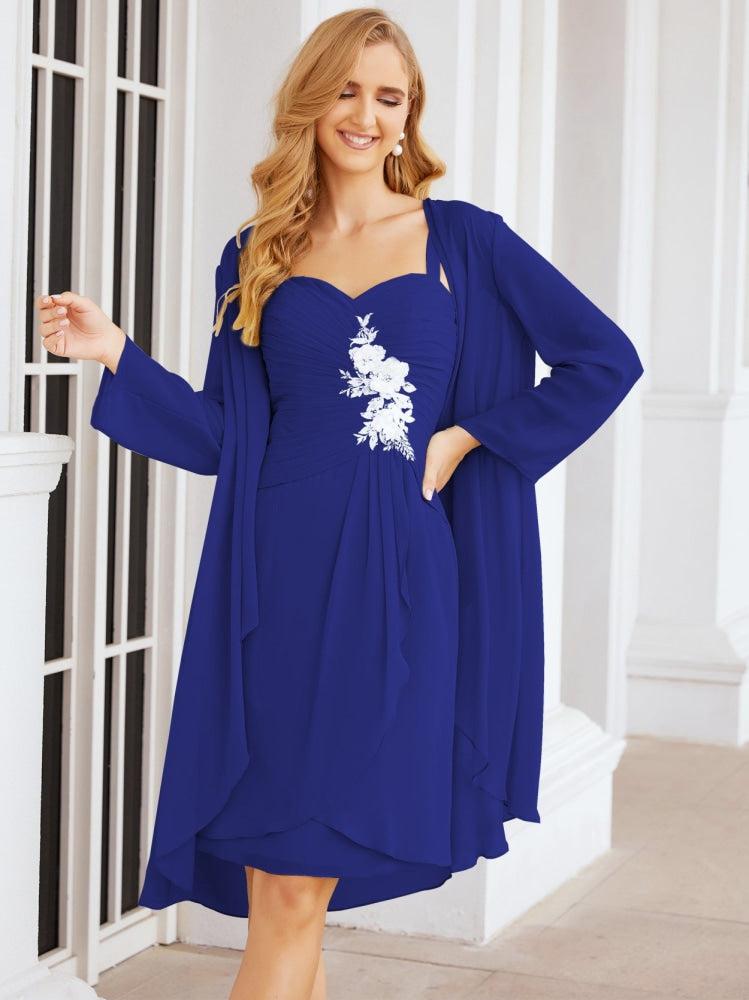 Sunnderly Kleider für die Brautmutter und den Bräutigam, Spitzenapplikationen für Hochzeitsgäste, SY28066