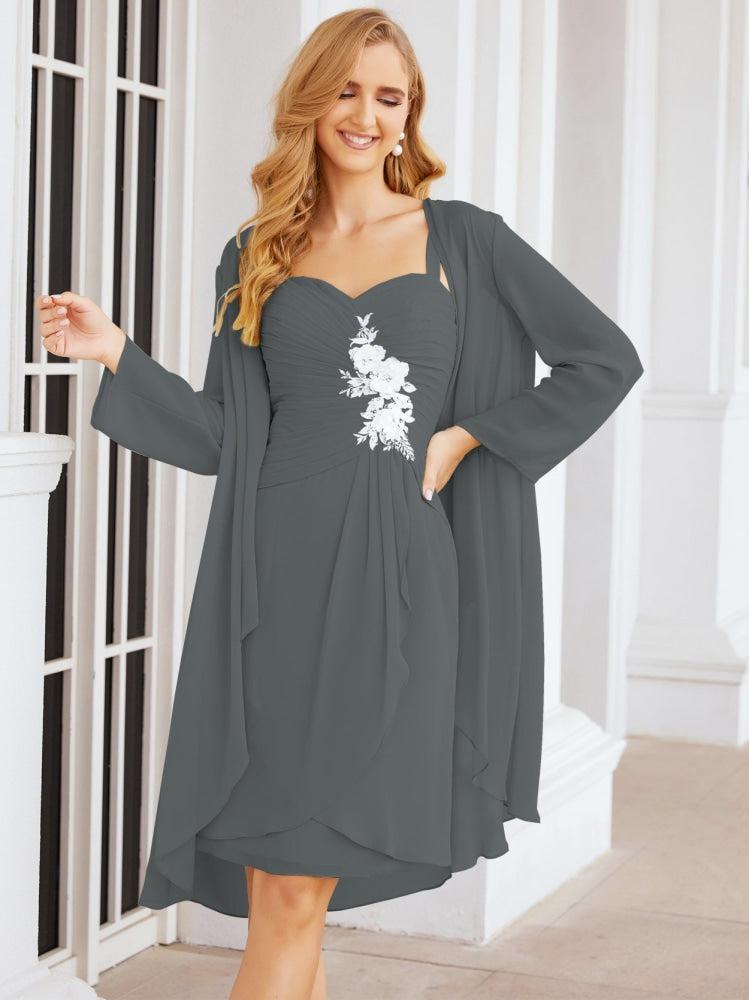 Sunnderly Kleider für die Brautmutter und den Bräutigam, Spitzenapplikationen für Hochzeitsgäste, SY28066