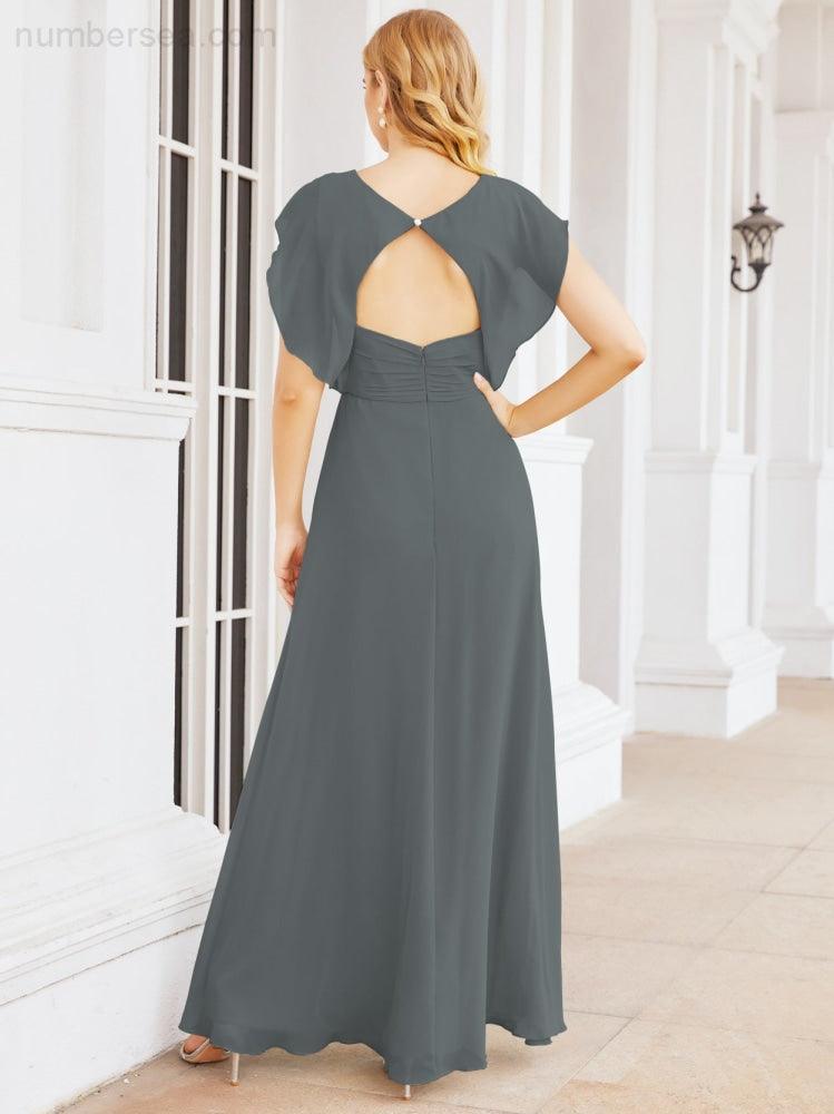 Vestidos de dama de honor Sunnderly con capa, vestido formal de fiesta con espalda descubierta para madre de la novia SY28058