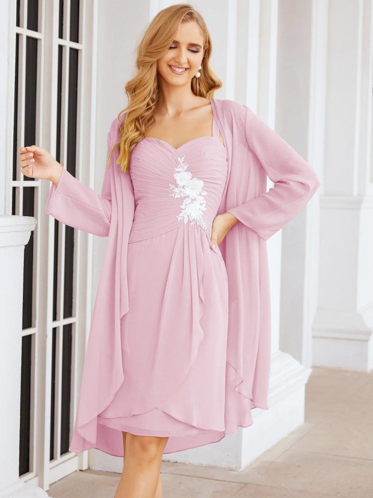 Sunnderly Kleider für die Brautmutter und den Bräutigam, Spitzenapplikationen für Hochzeitsgäste, SY28066