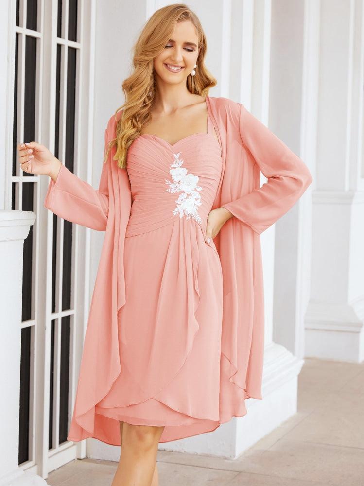 Sunnderly Kleider für die Brautmutter und den Bräutigam, Spitzenapplikationen für Hochzeitsgäste, SY28066