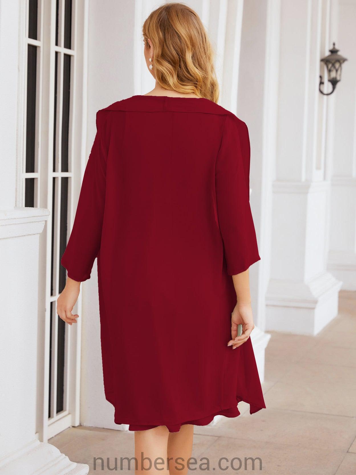 Sunnderly Kleider für die Brautmutter, Ballkleid, leger, Plisseekleid, SY28065