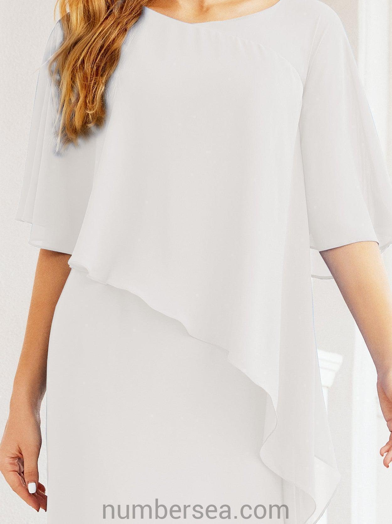 Sunnderly Formal Party Gown Dress Long Mother of The Bride Dresses with Ruffle Cape SY28026