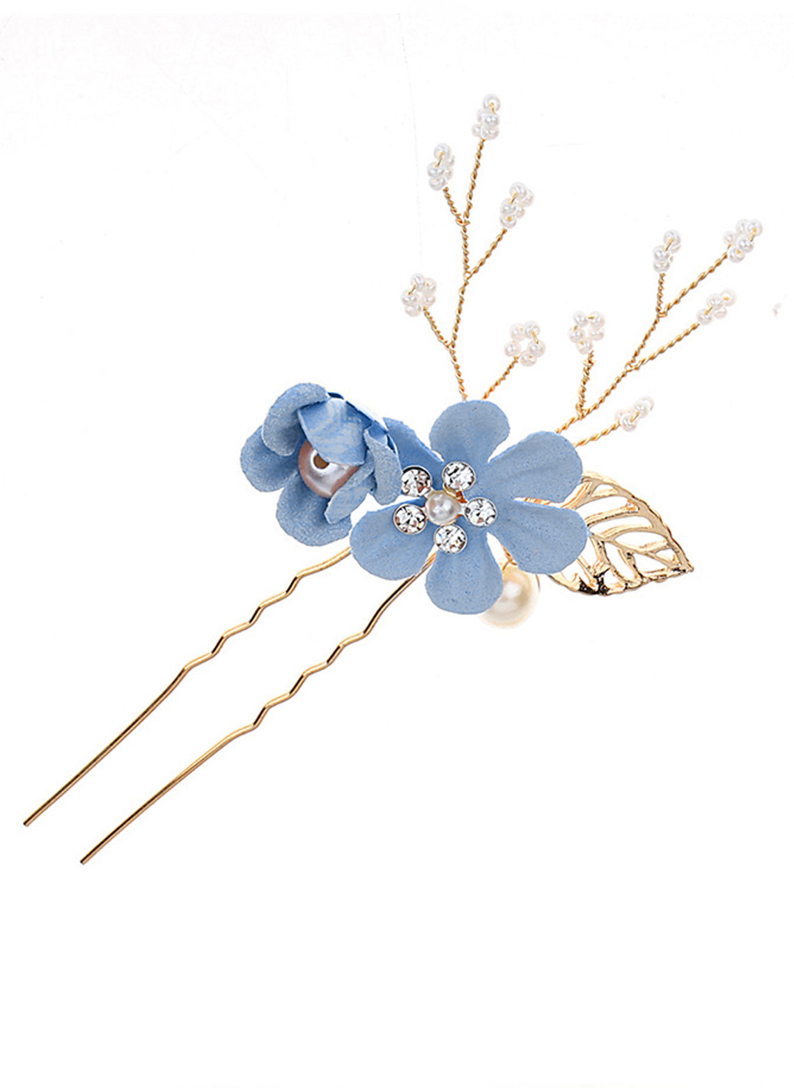 Tocado de niña de las flores rosa/azul