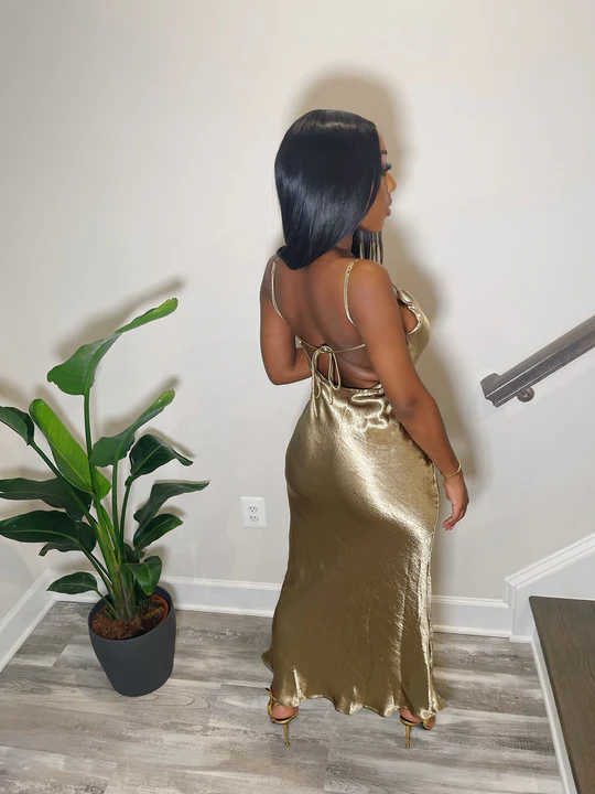 Elegante vestido de fiesta con tirantes finos, espalda descubierta, formal, sexy, de noche, Y410
