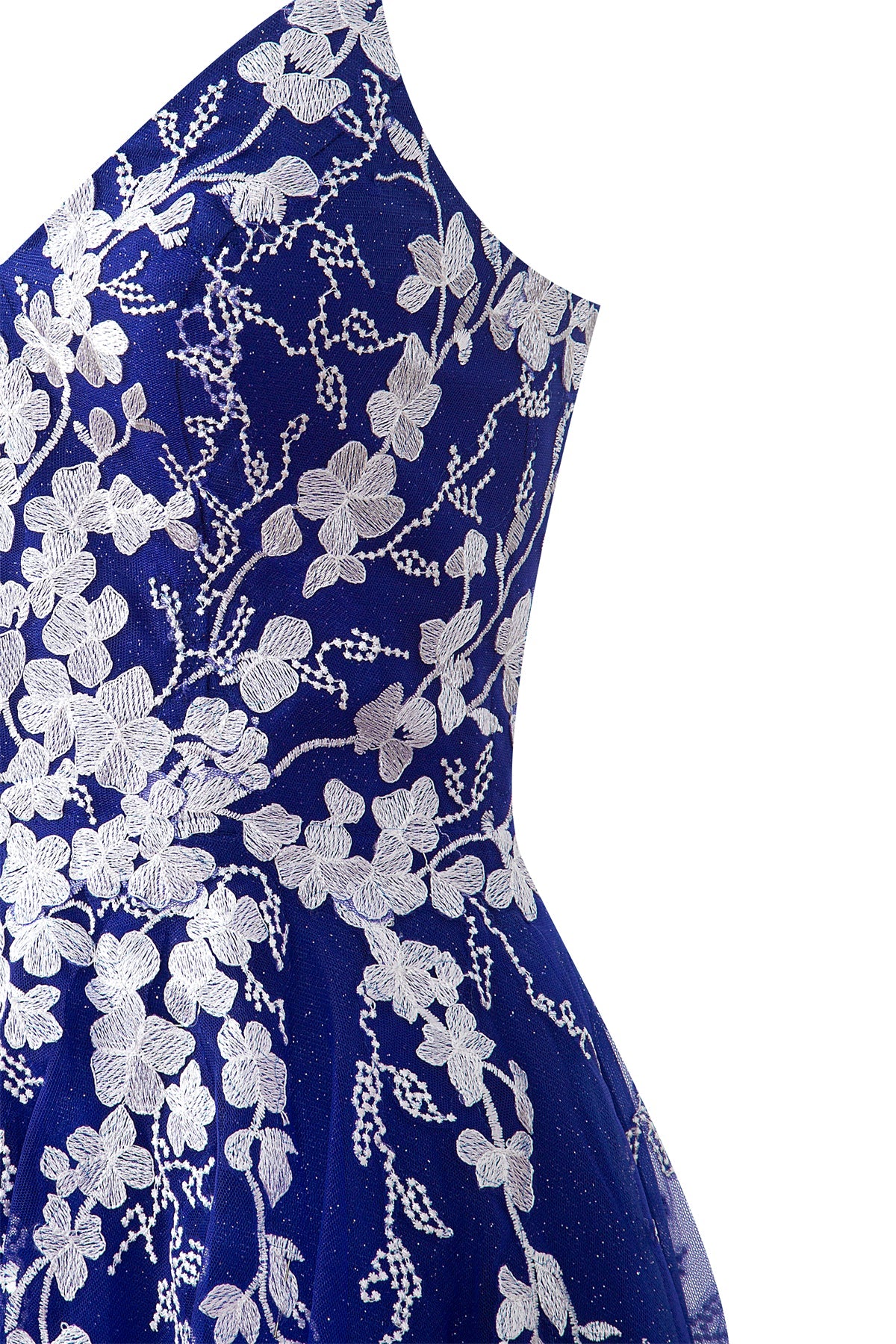 Bella | Vestido corto de fiesta Aline de tul brillante con apliques