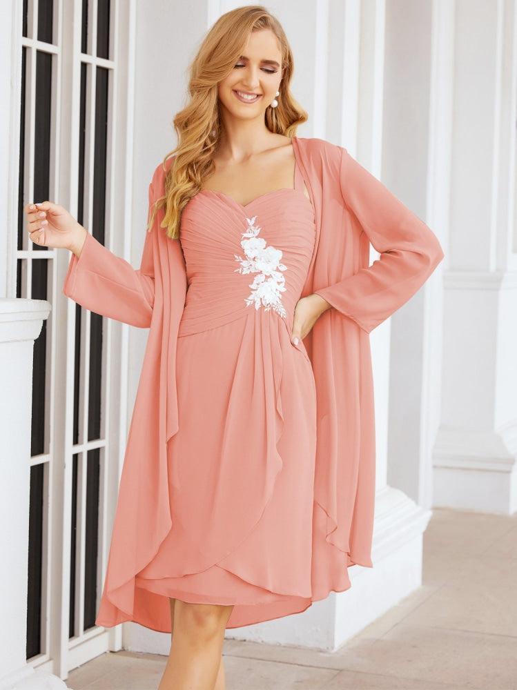 Sunnderly Kleider für die Brautmutter und den Bräutigam, Spitzenapplikationen für Hochzeitsgäste, SY28066