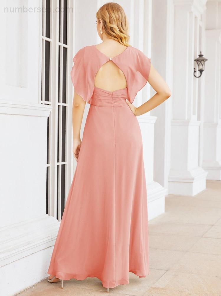 Vestidos de dama de honor Sunnderly con capa, vestido formal de fiesta con espalda descubierta para madre de la novia SY28058