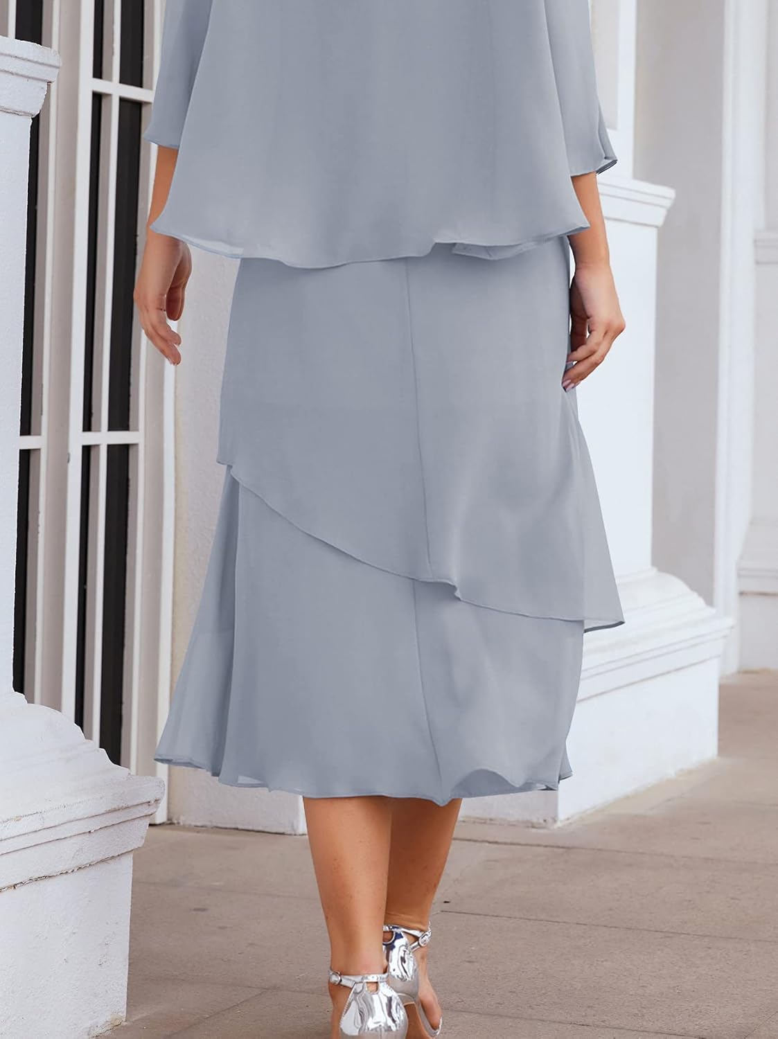 Sunnderly Chiffon Spring Mother of The Bride Dresses A-Line Plus Size for Women Formal Prom Gowns