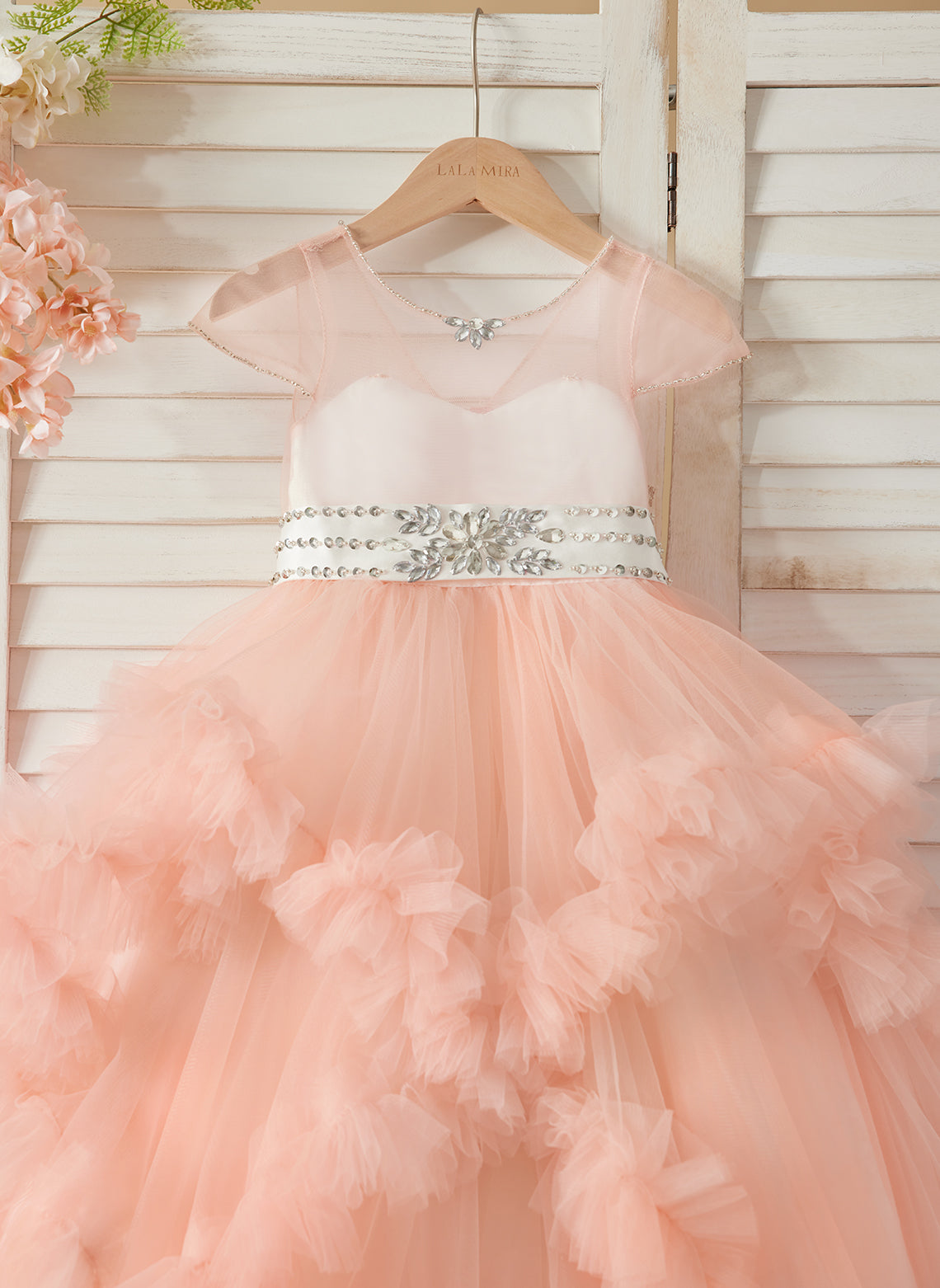 Ball-Gown/Princess Tulle Floor-length Flower Girl Dress