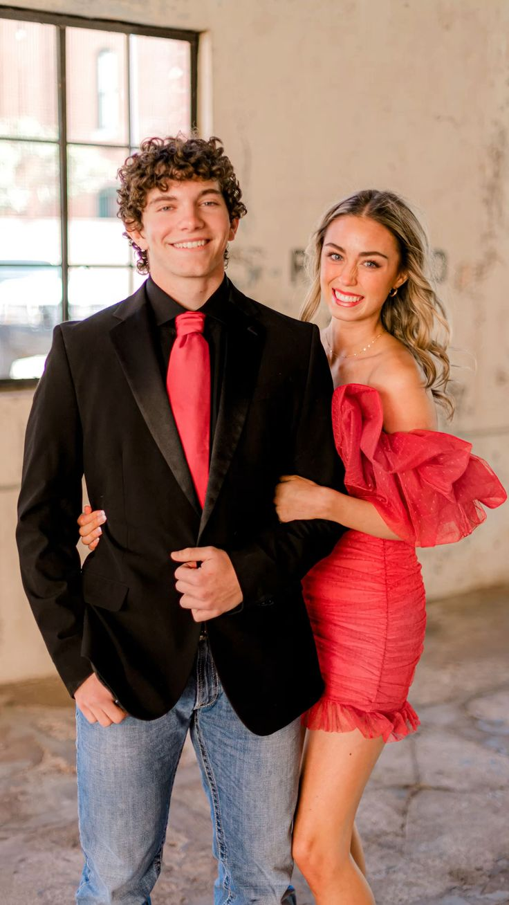 Red Ruffled Necklines Homecoming Dress,Winter Formal Dress Y5413