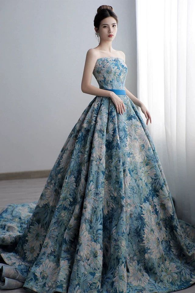 Vestido de fiesta largo con mangas desmontables, nuevo estilo, vestido de noche formal único Y6081