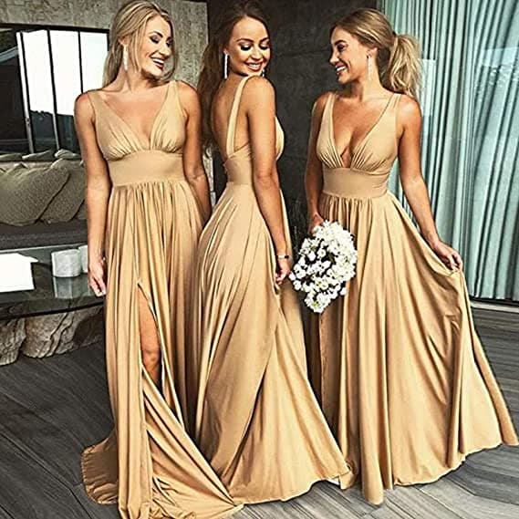 Sexy Bridesmaid Dress with Split SCB11