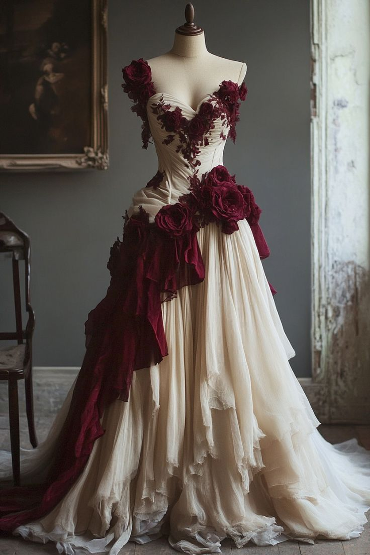 Hermoso vestido de noche de gasa con flores y múltiples capas, vestido de quinceañera de un solo hombro, vestido de gala Y8028