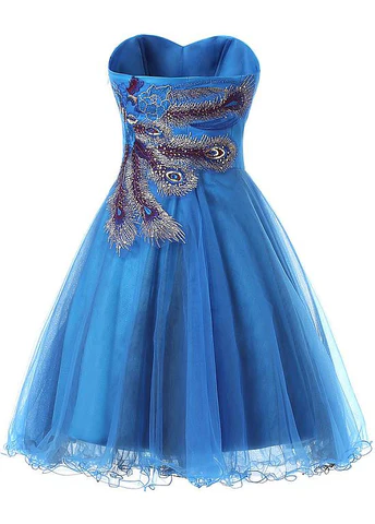Chic Tulle Satin Sweetheart Neckline A-Line Short Cocktail Dress Homecoming Dress Y8485