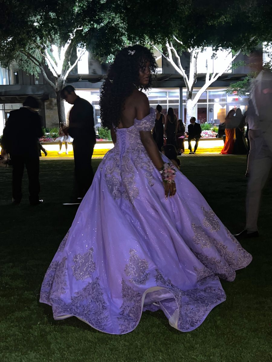 Impresionante vestido morado con hombros descubiertos para quinceañeras, vestido de princesa para cumpleaños Y4799